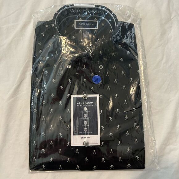 NWT Club Room Men’s slim fit button down shirt size small - Picture 4 of 7